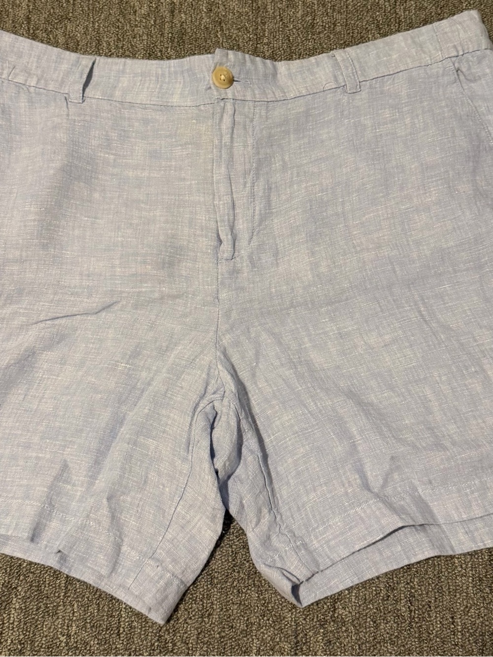 Panama Jack Light Blue Linen-Blend Men's Shorts